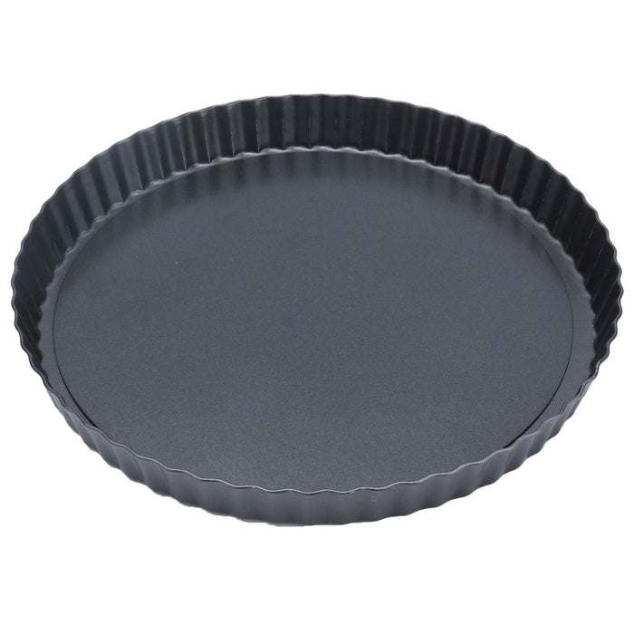 9in Bakeware Carbon Steel Baking Pan with Movable Chassis and Wavy Edge Nonstick Black for Family Baking9in Movable Chassis Pie Pan