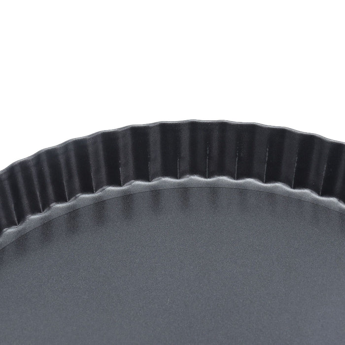 9in Bakeware Carbon Steel Baking Pan with Movable Chassis and Wavy Edge Nonstick Black for Family Baking9in Movable Chassis Pie Pan