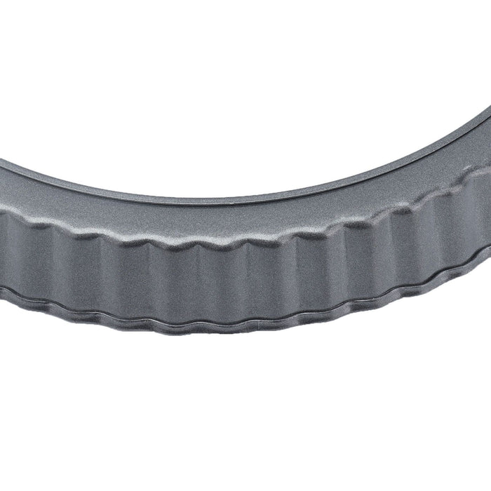 9in Bakeware Carbon Steel Baking Pan with Movable Chassis and Wavy Edge Nonstick Black for Family Baking9in Movable Chassis Pie Pan