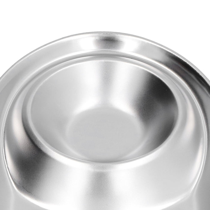 304 Stainless Steel Snack Plate Silver Oval Divided Spice Dish for Home Outdoor CampingL