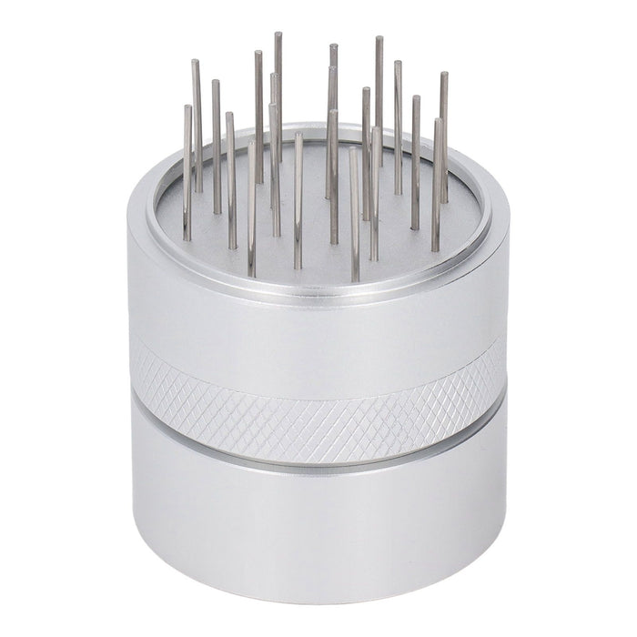 Coffee Needle Distributor with Base Effective Dispersion Rust Resistant Stainless Steel Hand Coffee Stirrer Silver 51mm/2.0in