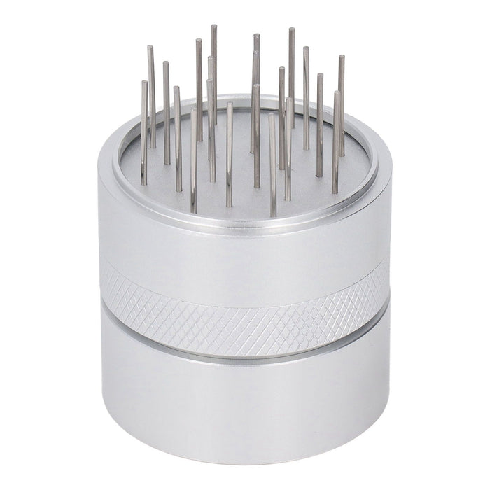 Coffee Needle Distributor with Base Effective Dispersion Rust Resistant Stainless Steel Hand Coffee Stirrer Silver 58mm/2.3in