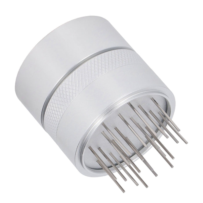 Coffee Needle Distributor with Base Effective Dispersion Rust Resistant Stainless Steel Hand Coffee Stirrer Silver 58mm/2.3in