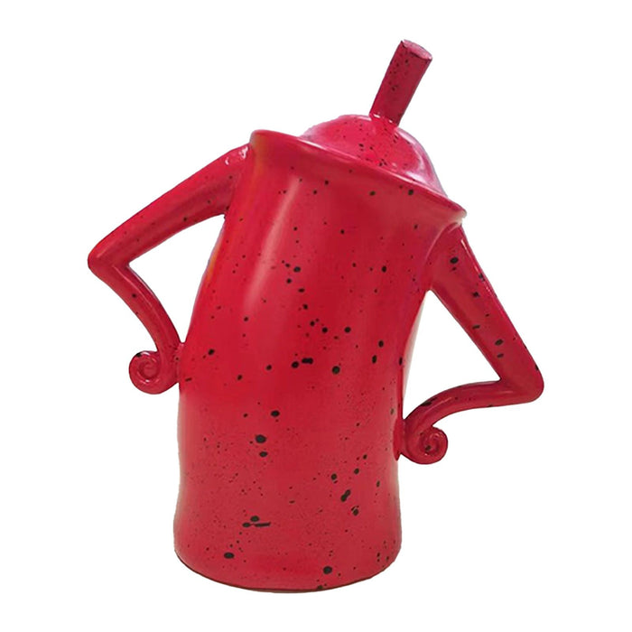 Storage Canister Resin Multifunctional Stylish Food Storage Jar Home Decoration for Jewelry Coffee Red S
