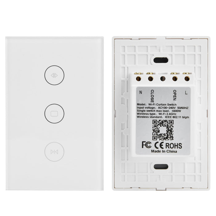 WiFi Curtain Switch Smart Touch Switch Wireless Remote Control Window Switch US 100‑240V