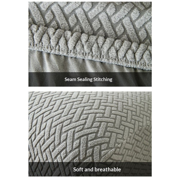 Armless Accent Chair Cover Knitted Stretch  Chair Couch  Removable Washable Furniture Protector Covers for Living Room Bedroom Hotel (Light Grey)