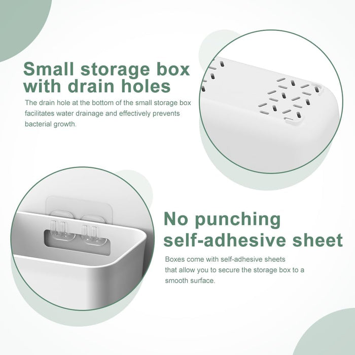 CARLA HOME 4-Pack Self-Adhesive Wall Storage Box for Cabinet Doors, Kitchen, Bathroom & Office