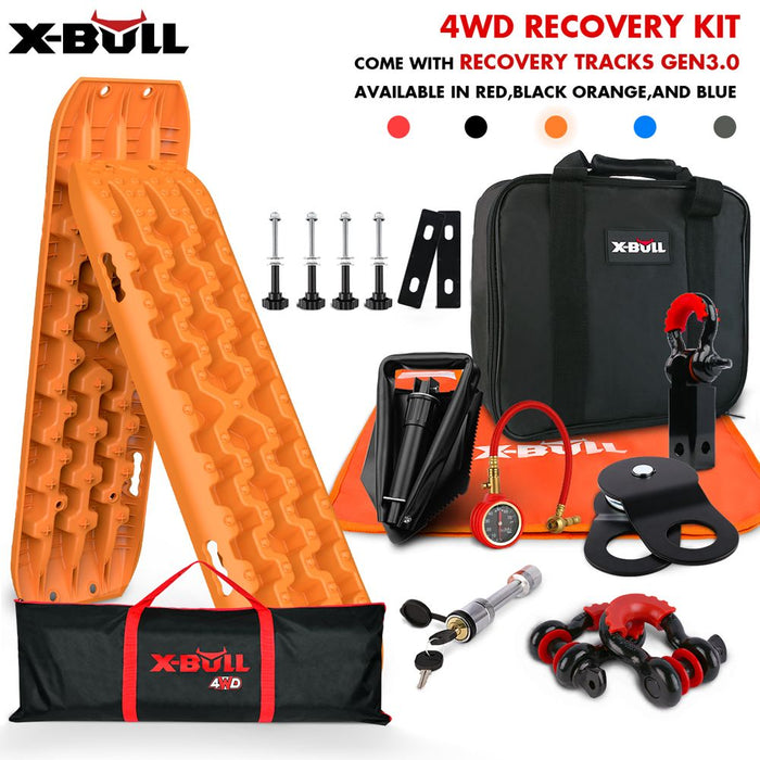 X-BULL Winch Recovery Kit with Recovery Tracks Boards Gen 3.0 Snatch Strap Off Road 4WD