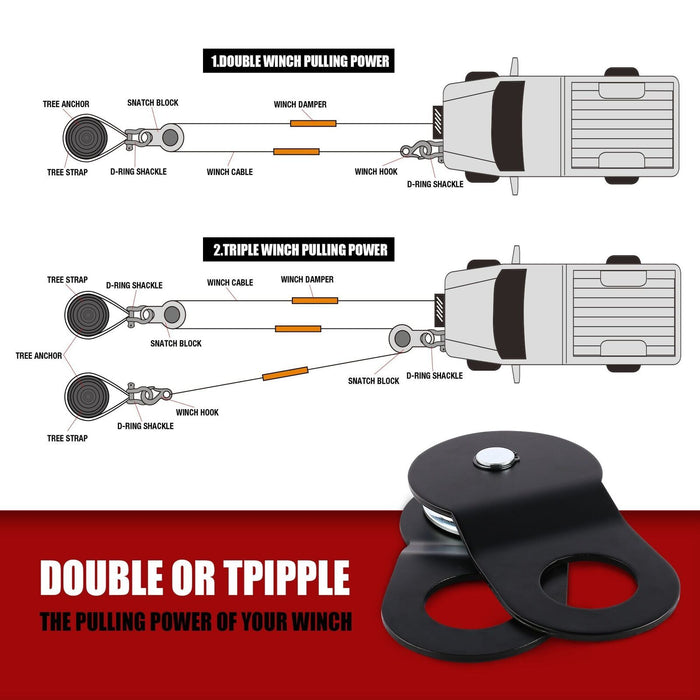 X-BULL Winch Recovery Kit with Recovery Tracks Boards Gen 3.0 Snatch Strap Off Road 4WD