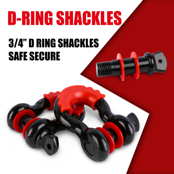 X-BULL Winch Recovery Kit Recovery tracks /Snatch Strap Off Road 4WD orange