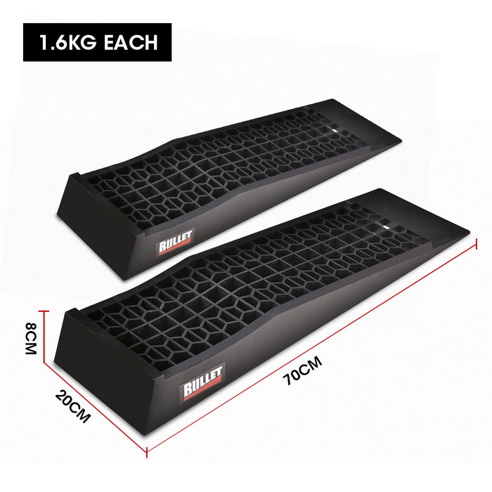 BULLET 2 x 3T Heavy-Duty Low Profile Car Service Ramps