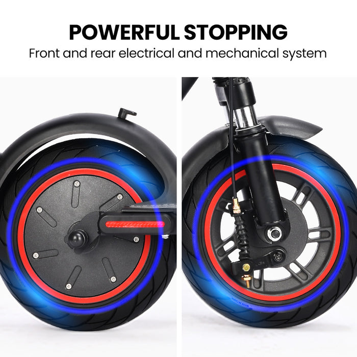 ALPHA Urban 10 Electric Scooter, 35km/h, Suspension, 35km Range, 10-Inch Wheels, Brushless Motor, Free APP, Motorised Commuter eScooter for Adults, Black