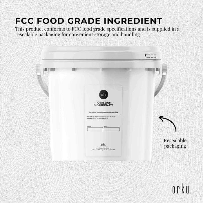 5Kg Organic Potassium Bicarbonate Powder Tub - Food Grade FCC for Brewing Baking
