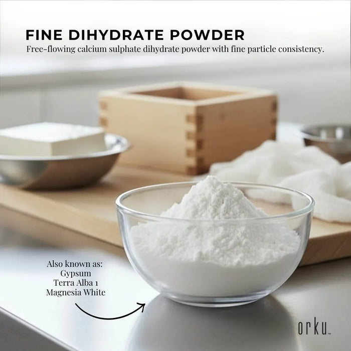 400g Calcium Sulphate Gypsum Powder -  Food Grade Hydrous Sulfate