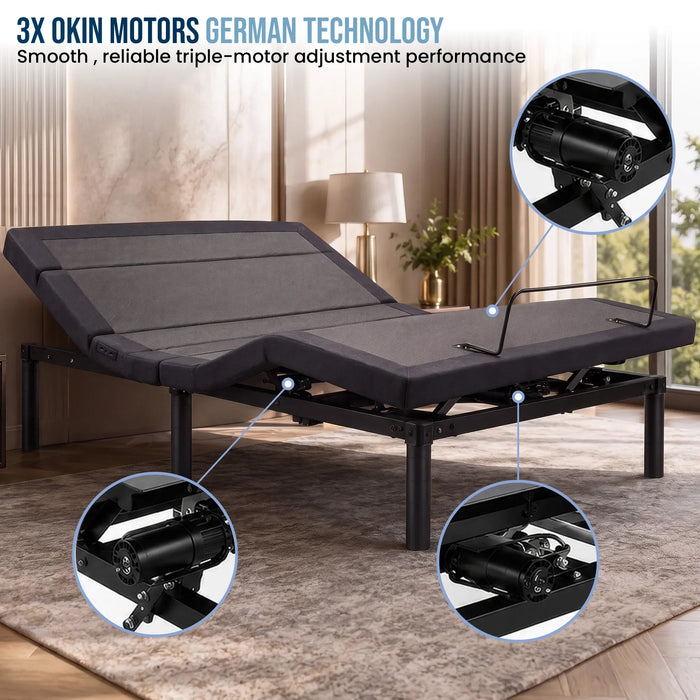 Therapedic Kinetic Advance Adjustable Double Bed Base with Head Tilt