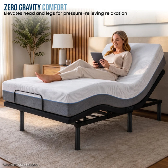 Therapedic Kinetic Advance Adjustable Long Single Bed Base with Head Tilt