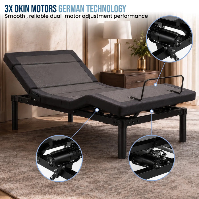 Therapedic Kinetic Advance Adjustable Long Single Bed Base with Head Tilt