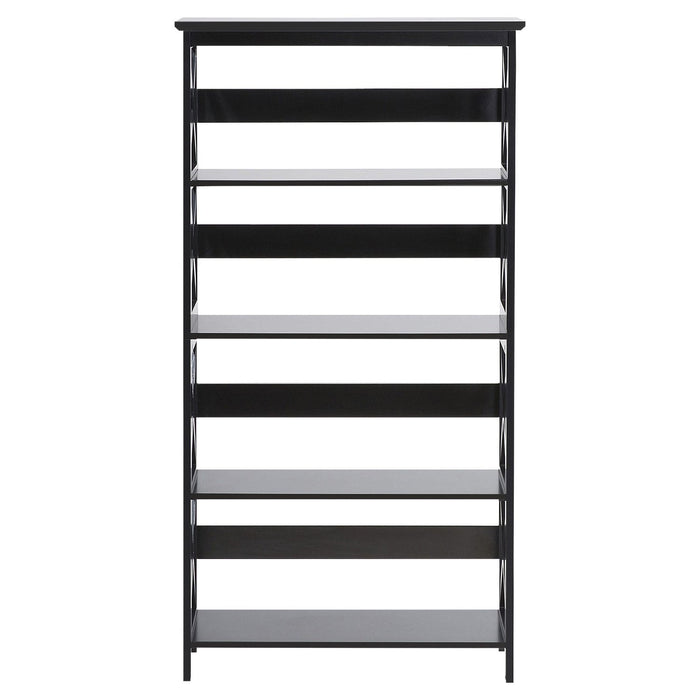 Sarantino Daphne 5-tier Cross Panel Bookshelf