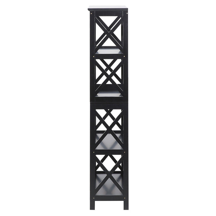 Sarantino Daphne 5-tier Cross Panel Bookshelf