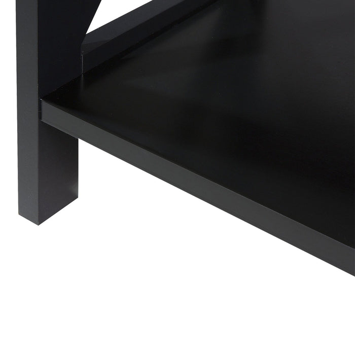 Sarantino Daphne 5-tier Cross Panel Bookshelf