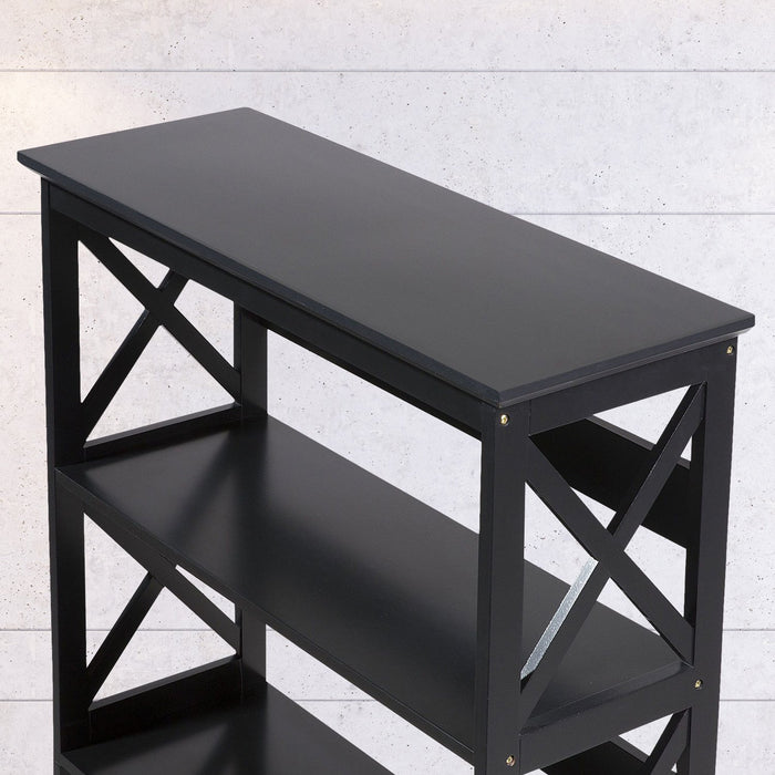 Sarantino Daphne 5-tier Cross Panel Bookshelf