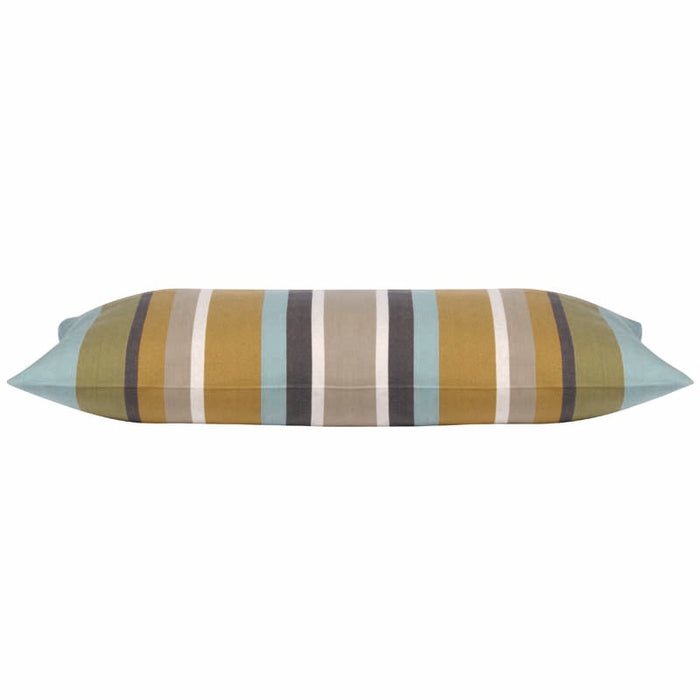 Pack of 4 Corban Aqua Rectangle 35x70cm Striped Multicoloured Cushion Cover Nautical