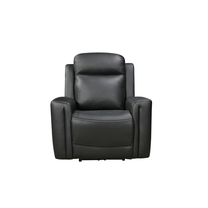 3-1-1 Seater Electric Leather/PVC Black Recliner Set