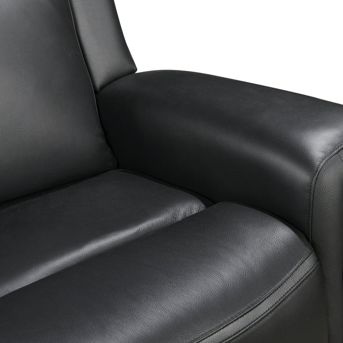 3-1-1 Seater Electric Leather/PVC Black Recliner Set