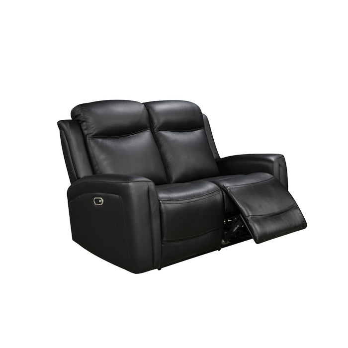 3-2-1 Seater Electric Leather/PVC Black Recliner Set
