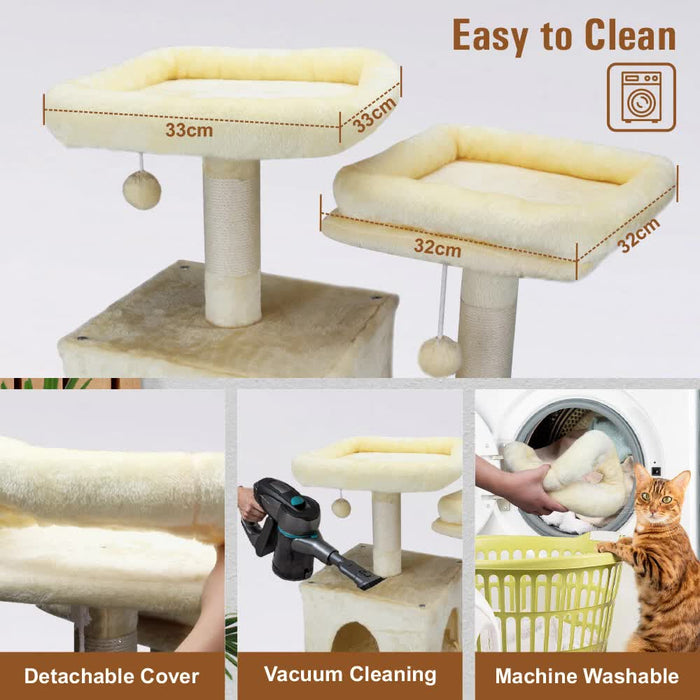 VaKa 184cm Road Cat Tree Tower Scratching Post Scratcher Condo with Big Hammock