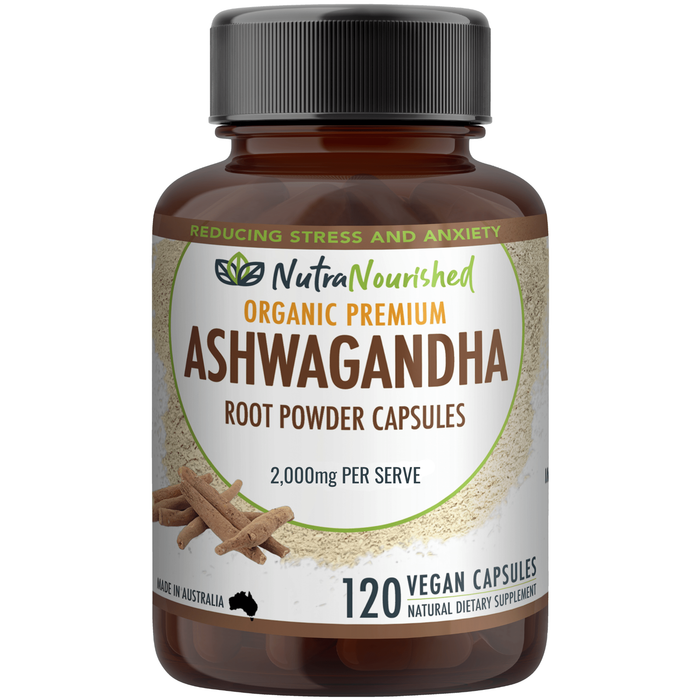 Organic Ashwagandha Capsules (vegan)- Withania Somnifera