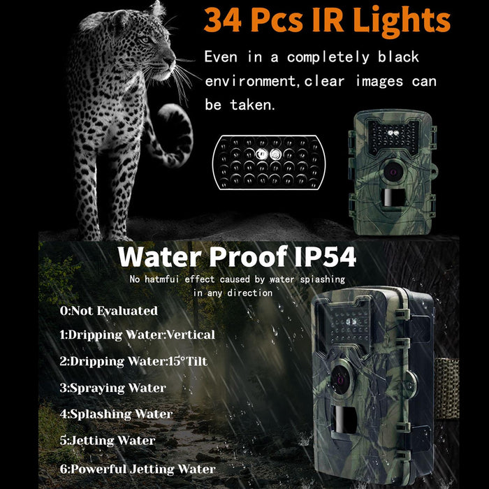 2 Lcd Infrared Night Vision Trail Camera For Wildlife Hunting