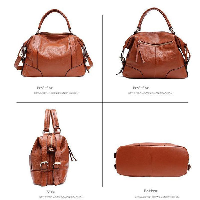 Royal Blue Single Shoulder Leather Messenger Bag For Women S