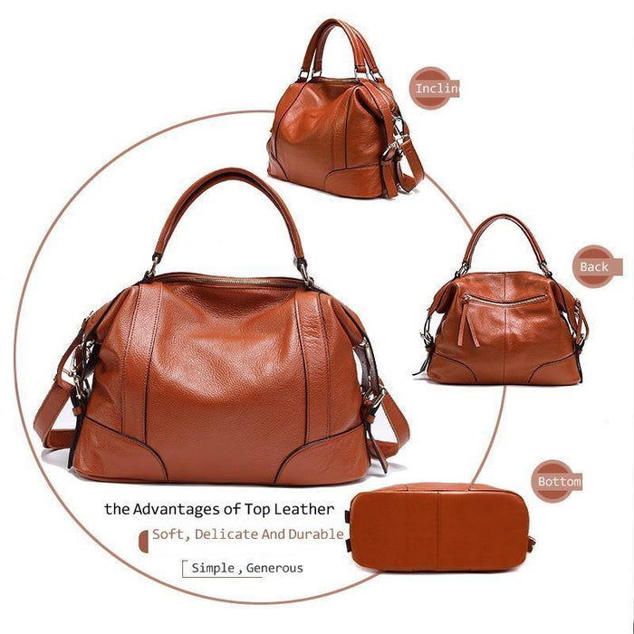 Royal Blue Single Shoulder Leather Messenger Bag For Women S