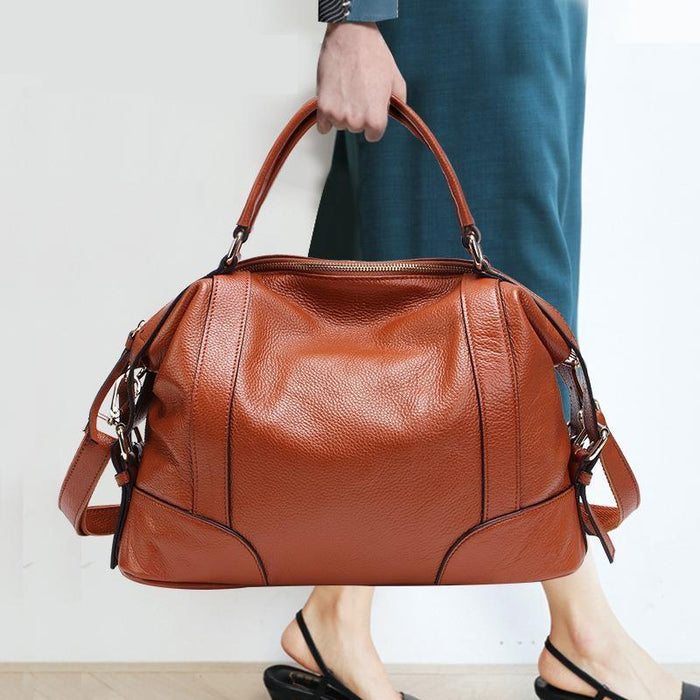 Royal Blue Single Shoulder Leather Messenger Bag For Women S