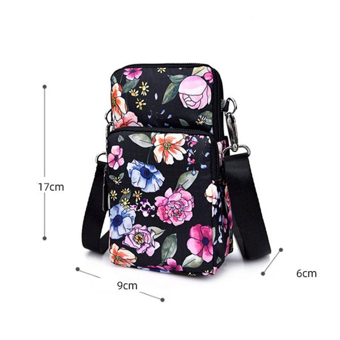 Animal Park Mini Crossbody Phone Wallet With Arm Band - Deep Blue Rose