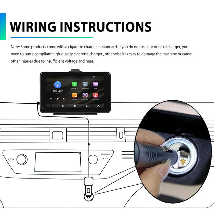 7 Inch Hd Smart Screen With Wireless Carplay & Android Auto + Camera