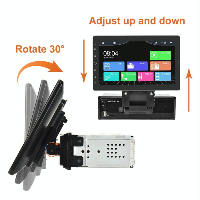 10.1 Inch Full Screen Car Mp5 Player With Wired Carplay - Standard + 4 Camera