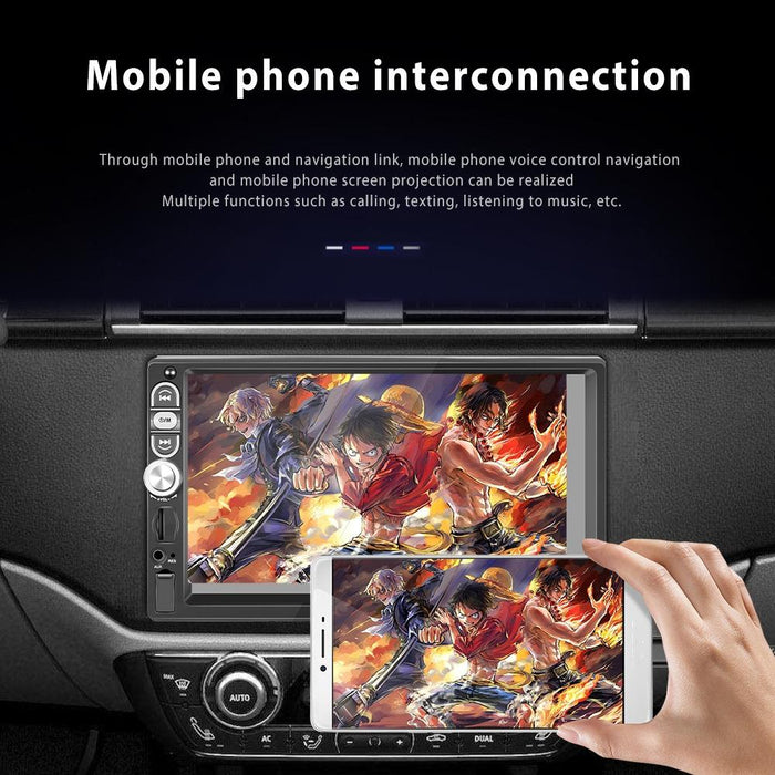 7 Inch Mp5 Bluetooth Carplay Player With Reversing Camera - Standard + 4 Lights