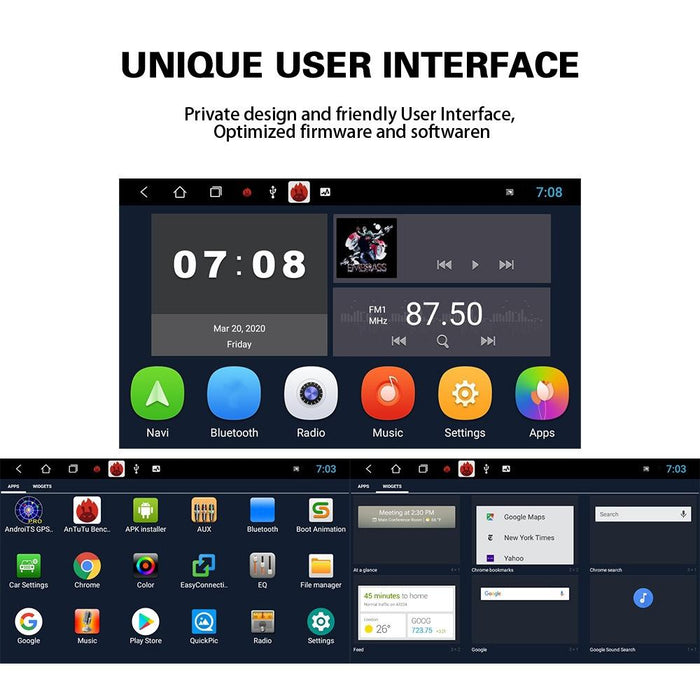 7 Inch Android Car Multimedia Player With Navigation Bluetooth Reversing Camera - Fits Volkswagen - Android 10.0 - 1 + 16G - Standard + 12Lights