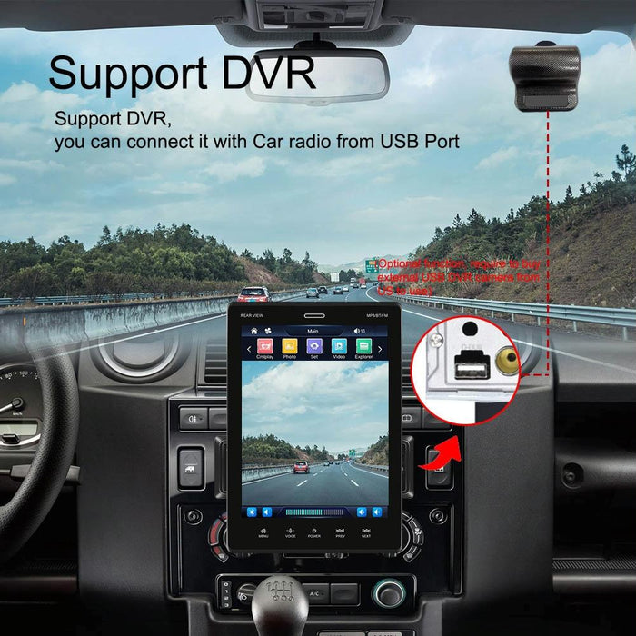 9.5 Inch Carplay Mp5 Player + 8 Light Camera - Standard Style