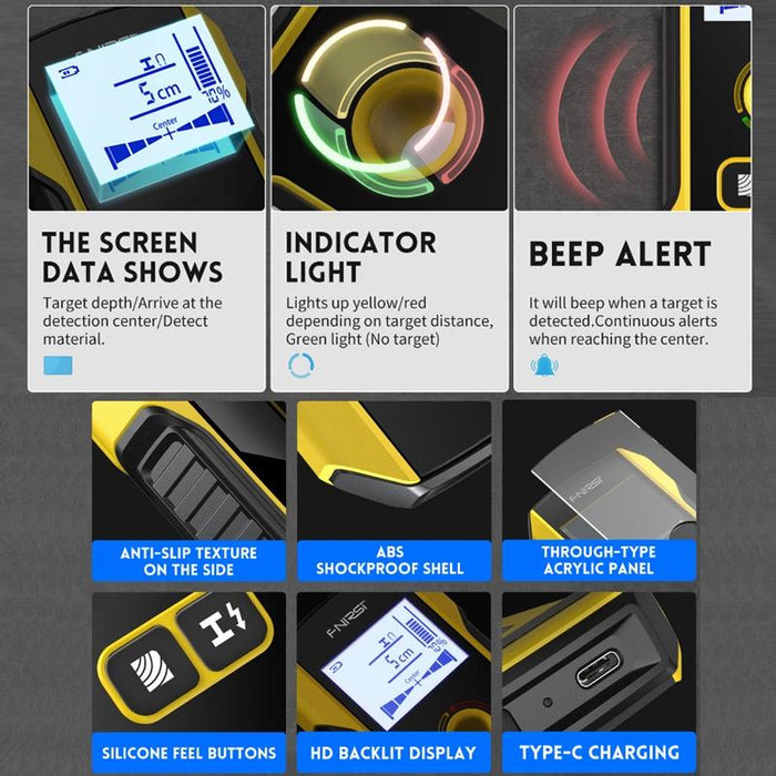 Multifunctional Wall Wire Detector - Load-bearing Dark Line Scanner