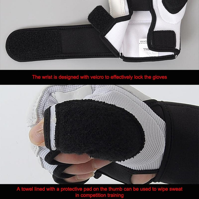 Adults Half Finger Sandbag Training Boxing Gloves - Pu Leather