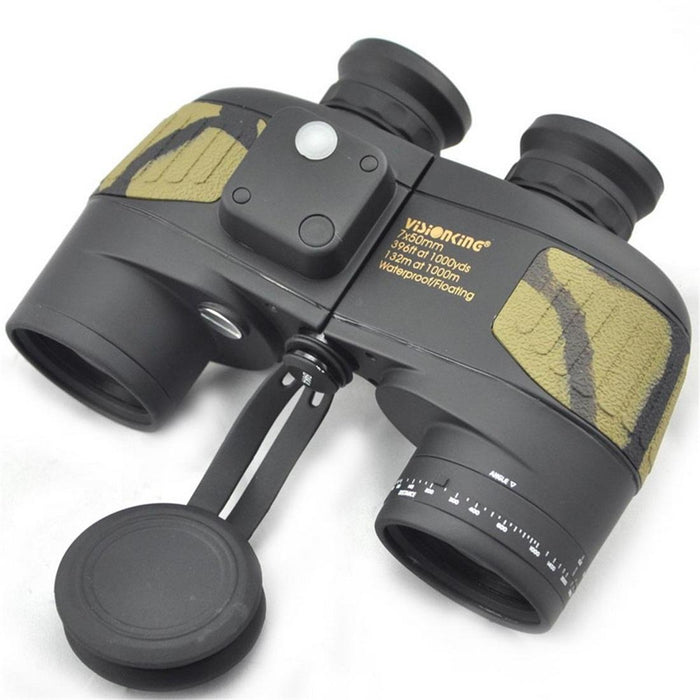 Waterproof Nitrogen Rangefinder Binoculars with Compass - 7x50 Hd Power
