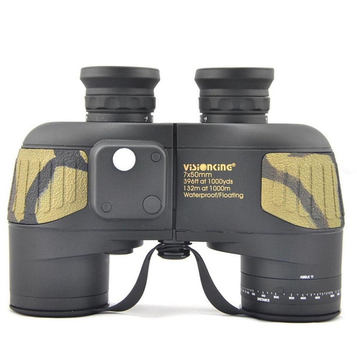 Waterproof Nitrogen Rangefinder Binoculars with Compass - 7x50 Hd Power