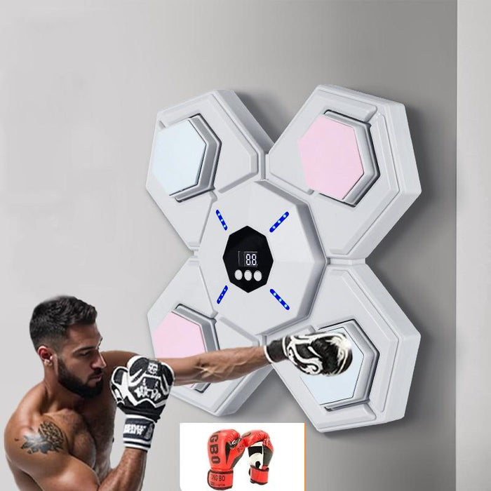 Rechargeable Bluetooth Boxing Machine With Adult & Child Gloves - Blue - Without Gloves Blue