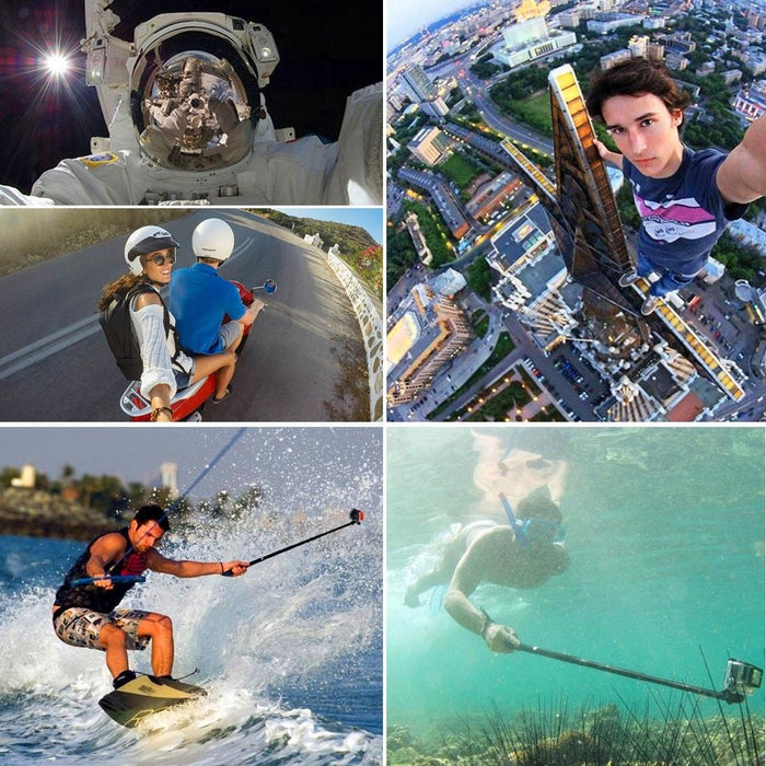Extendable Selfie Monopod for Action Cameras - 22.5-80cm Length