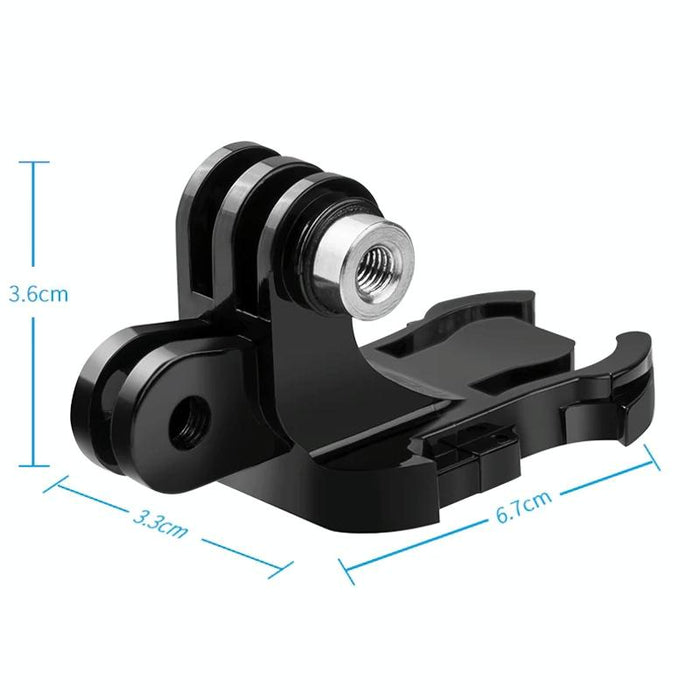 Double Head J Buckle Backpack Mount For Sports Cameras