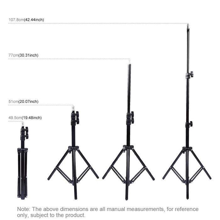 Live Broadcast Dual Phone Bracket with 1.1m Tripod & 6.2 Inch Led Ring Light Kit