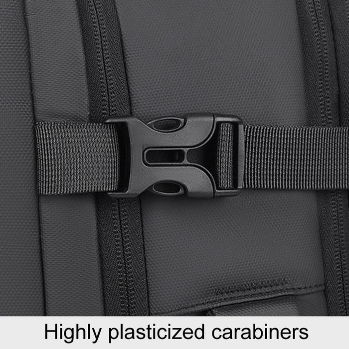 Large Capacity Expandable Business Backpack - Black